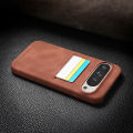 Luxury Solid Color Matte Leather Wallet Card Slot Skin Texture Phone Case For Google Pixel 9 Pro XL 8 8A Pro Bumper Back Cover.
