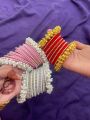 light pink colour bangles set all colour available valvet bangles chooriyan for Eid. 