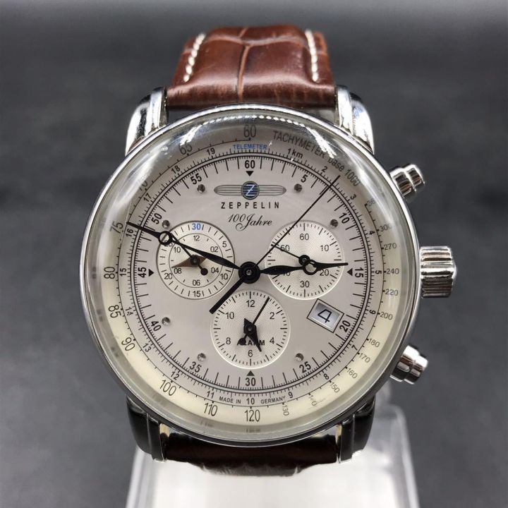 ZEPPELIN 100th Anniversary Chronograph Ivory Brown 7680-1