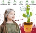 Dancing Cactus Talking Toy Kids  Children Plush Electronic Toys Baby Singing Wriggle Voice Recording Repeats What You Say LED Lights Toddler Educational Funny Gift. 