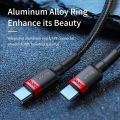 Baseus USB Type C To USB C Cable For iPhone 17 16 100W/5A PD Fast Charging Charger Cord For Macbook Type-C Cable.