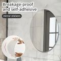 Oval Shape Flexible Self Adhesive Non-Glass Mirror Sticker, Oval Shape Mirror Sticker, Self Adhesive Wall Mirror Sticker, Mirror Wall Sticker, Oval Shape Mirror Sheet, Mirror Wall Sheets Acrylic Art Design Decoration Home Decor. 