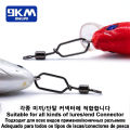Fishing Swivels Snap 15~60Pcs Hooked Snap Stainless Steel Fishing Rolling Barrel Swivel Fishing Lure Connector Interlock Snap.