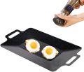 Grill Pan, Non-Stick Griddle Pan, BBQ Grill Pan for Induction Cooktop, Durable and Long-Lasting Griddle Plate, Stove Top Griddle Frying Plate or Making Breakfast or Grilling Meat Fish and Vegetables. 