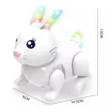 Light And Music Hopping/Walking Rabbit Toy For Baby Boys & Girls for Playing Fun , Birthday Gift Item, White Colour Bunny. 