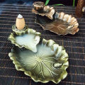 Incense Waterfall, Incense Cone Burner Frog or Fish Backflow Insense Burner Metal Incense Burner Aromatherapy Ornament Home Yoga.