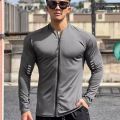 spring autumn Jacket Men Fitness Sportswear Gym Training long sleeve Sweatshirt Jogging Male coat Cardigan zipper running Jacket.