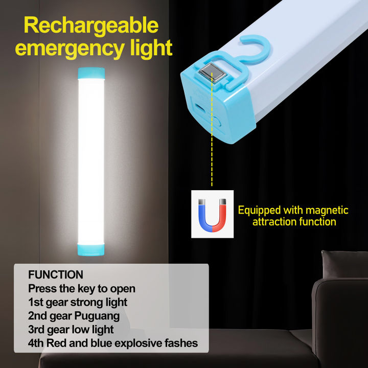Rechargeable LED Camping Lantern Flashlight with Powerful Portable Light Magnetic Base for Outdoor Tent Work