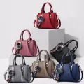 Embroidery Messenger Bags Women Leather Handbags Bags for Women Sac a Main Ladies hair ball Hand Bag. 