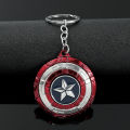 Marvel Captain America Shield Keychain Fun Rotate Relieve Anxiety Toy Keyring Avengers Car Bag Key Holder. 