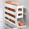 4 Layer Automatic Rolling Egg Holder Large Capacity Space Saving 30 Egg Container Plastic Egg Tray for Refrigerator Storage Box. 