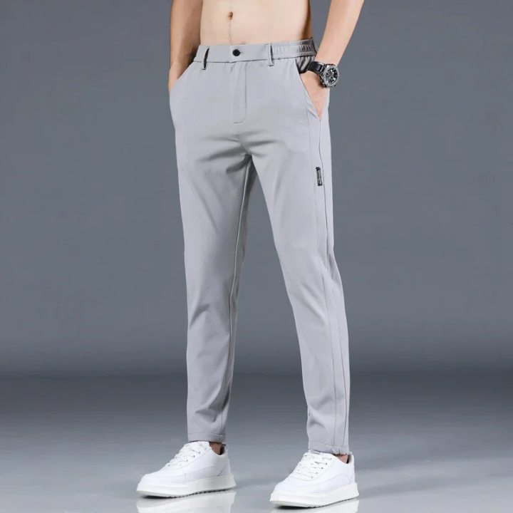 2024%20Summer%20New%20Thin%20Ice%20Silk%20Stretch%20Men's%20Pants%20Casual%20Elastic%20Waist%20Smooth%20Trouser%20Pants%20Male%20Brand%20Clothing%205%20Colour%20-%20Image%203