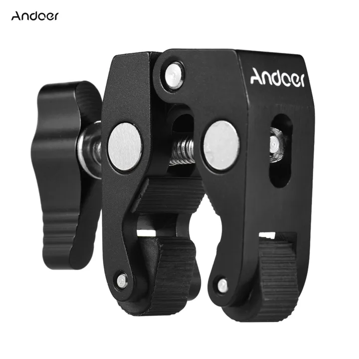 Andoer%20Crab%20Pliers%20Clip%20Super%20Clamp%20with%201/4%20inch%20&%203/8%20Inch%20Screw%20Hole%20Metal%20Material%20Super%20Clamp%20with%20Non-slip%20Rubbers%20-%20Image%204
