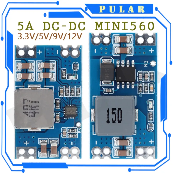 PLR Mini560 / Pro 5A High Efficiency Output 3.3V 5V 9V 12V Step Down DC ...