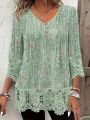 Plus Size Elegant Casual Woman T-Shirt Fashion Loose T-Shirt Woman Temperament Long sleeve T-Shirt Holiday Weekend.