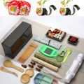 Sushi Maker Set Machine Sushi Mold Bazooka Roller Kit Vegetable Meat Rolling bamboo mat DIY Rice and Vegetable Roll Sushi Mold S. 