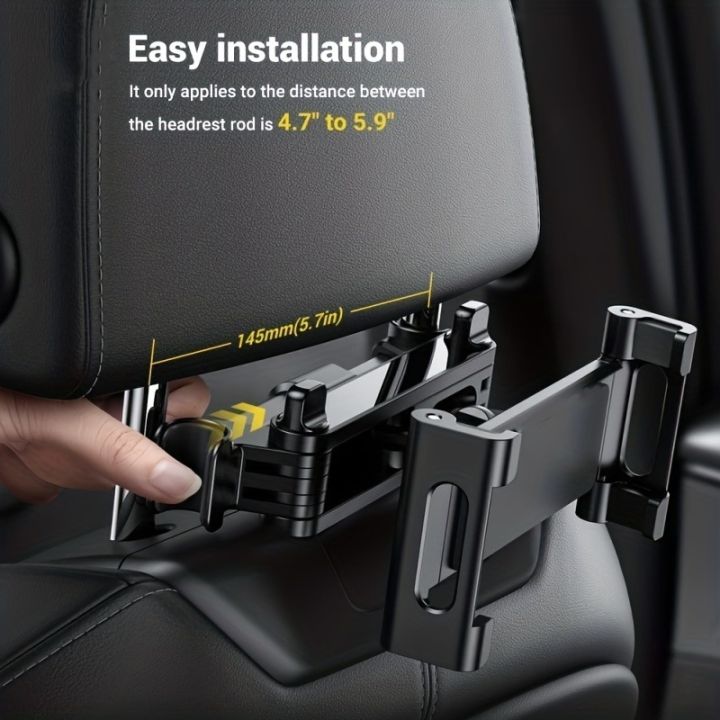 Car%20Tablet%20Holder,%20Headrest%20Mount%20Adjustable%20Stand%20Cradle%20Compatible%20With%205"%20To%2012.9"%20Cell%20Phones%20And%20Tablets%20-%20Image%206