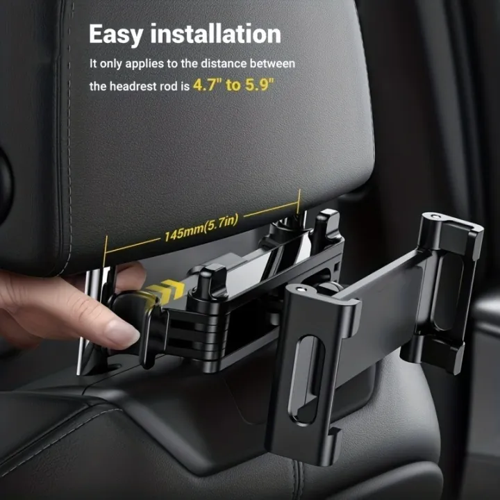 Car%20Tablet%20Holder,%20Headrest%20Mount%20Adjustable%20Stand%20Cradle%20Compatible%20With%205"%20To%2012.9"%20Cell%20Phones%20And%20Tablets%20-%20Image%206