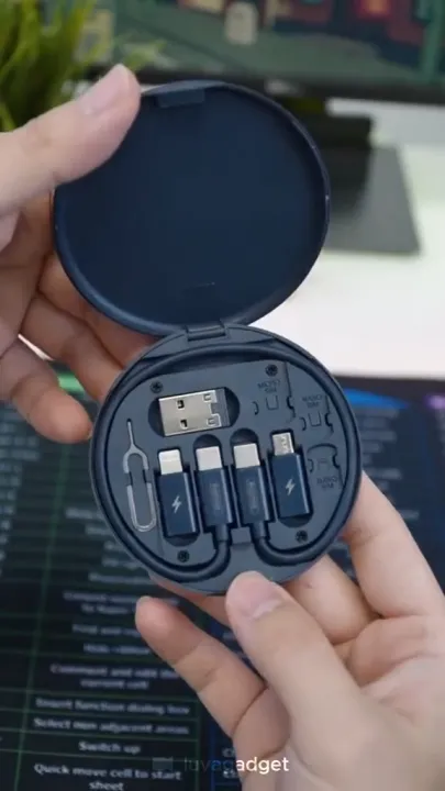 Compact Cable Kit USB Adapter Storage Kit Data Transfer Tool, USB C to ...
