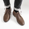 Retro Plus Size Desert Boots Men Ankle boots Brand Comfortable Leather Boots For Men.