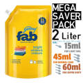 Godrej Fab Matic Liquid Detergent Refill Pouch for Machine & Hand Wash | Equal or more than 1 to 2kg Matic Detergent Powder. 