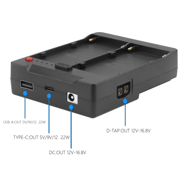 Probty%20Dual%20NP-F970%20NP-F%20Series%20Battery%20to%20V-Mount%20Lock%20Power%20Supply%20Converter%20Plate%20for%20Tilta%20Kit%20Monitors%20LED%20Light%20-%20Image%205