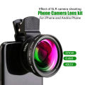 2025 New Upgrade 2 In 1 HD 0.45x Super Wide Angle & 12.5x Macro Lens for iPhone 16 X   mobile Phone Camera lens Kit. 