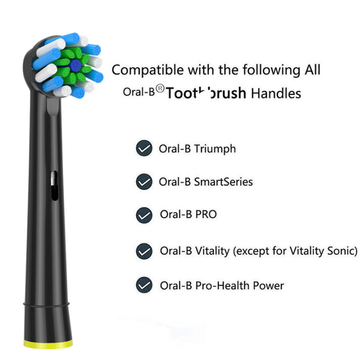 4PCS%20CrossAction%20Replacement%20Brush%20Heads%20For%20Oral%20B%20Trizone%20Triumph%20Vitality%20D100%20D12%20D16%20D36%20Electric%20Toothbrush%20-%20Image%203