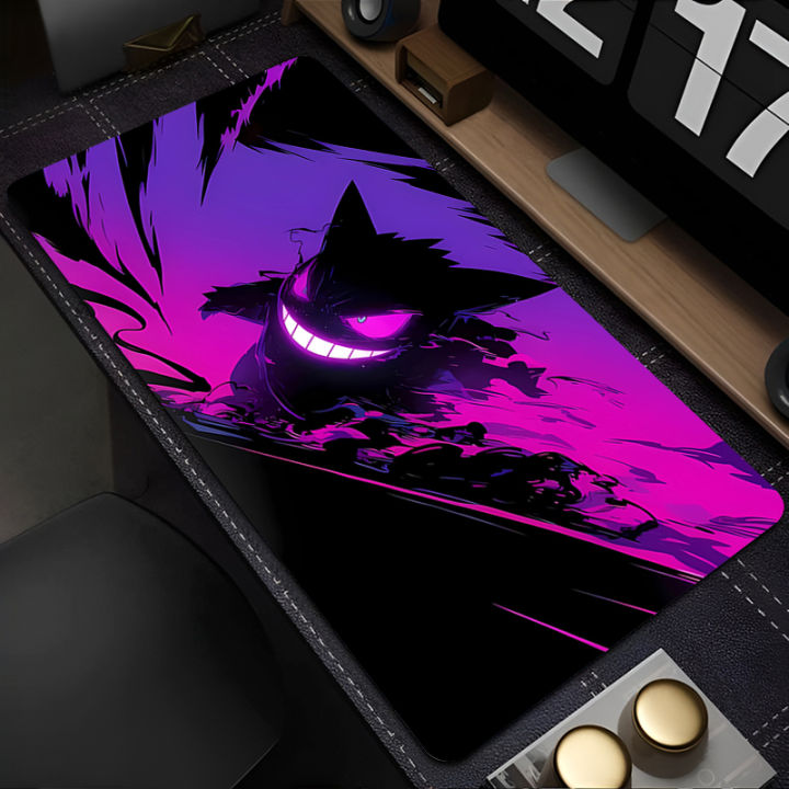 Mouse Pad Pokemon Gengar 90x40cm Computer Speed Type Varpet Mat For E-sports Players Laptop Keyboard Pad Mousepad xxl Desk Mat