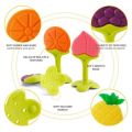 BPA Free Silicone Fruit Baby Teether Toy for 3 Months Above Infant Sore Gums Pain Relief (1 Fruits). 