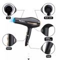 Kemey-KM-2376 /3000W (2 in 1) Powerful-Professional-Heavy-Duty-Hair-Dryer-for-Unisex - Black.