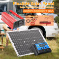 110V/220V 600W Solar Panel+30A Chargers Controller+4000W Modified Sine Wave Inverter Solars Panels System Power Generation Kit. 