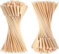 50/100pcs Bamboo Skewers Cocktail Picks for Appetizers Wooden 4.7 IN Sandwich Hamburger Skewers Disposable Fruits BBQ Food Forks. 