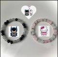 Trending beautiful and elegant high quality batman and hello kitty crystal beads Matching bracelet for friends and couples. 