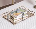 Desktop Decorative Tray, Gold Mirror Tray, Rectangular Tray,    for Serving. 