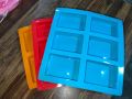 6 Square Silicone Mold for Making Soaps 3D Plain Soap Mold Rectangle DIY Handmade Soap-silicon soap mold low price-silicon soap mold 1 piece. 