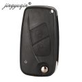 jingyuqin Flip Folding Remote Car Key Case Shell Cover Fob For FIAT Iveco Punto Ducato Stilo Panda Idea Doblo Bravo 2/3 Buttons.