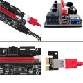 PCIE Riser 1X to 16X Graphics Extension Powered Riser Adapter Card with USB 3.0 Cable & 6 PIN Power Cable for GPU Mining. 
