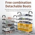 7-Layer Metal Reinforced Shoe Rack With 5 Pipes Per Layer Simple Shoe Rack Stand for Entryway, Living Room. 