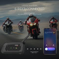 XINOWY V6 PRO Motorcycle Bluetooth Helmet Intercom Headset 1200M Interphone Communicator for 6 Riders Waterproof Music Player.