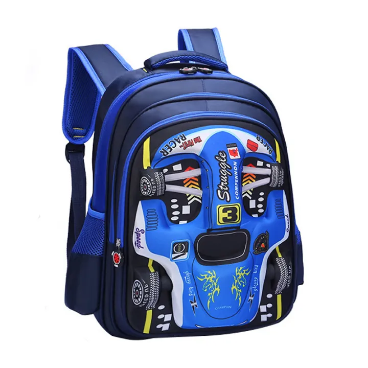 FashionCartoon%20Racing%203D%20Kid%20Backpack%20Boy%20Girl%20Blue%20Green%20Red%20Kindergarten%20Primary%20School%20Bag%203-16year%20Student%20Children%20Backpack%20-%20Image%202