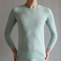 Men's Undershirt Thermal Underwear Tops Super Thin Men Ice Silk Underwear Sheer T Shirts Long Johns Male Long Sleeves Tops Tees. 