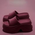 YNPO Solid Color EVA Platform Slippers Women Thick Sole Non Slip Beach Slides Sandals Lady Summer Soft Sole Wedge Heel Slipper. 