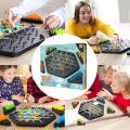 Chain Triangle Chess Game Triggle Rubber Band Game Educational Interactive Game Battle Set For Family Party Gift. 