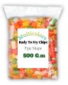 Ready to fry Pipe Shape (Multicolour) Tasty Papor Chips / Crunchy Papad / Chips / Snacks - 500 gm. 
