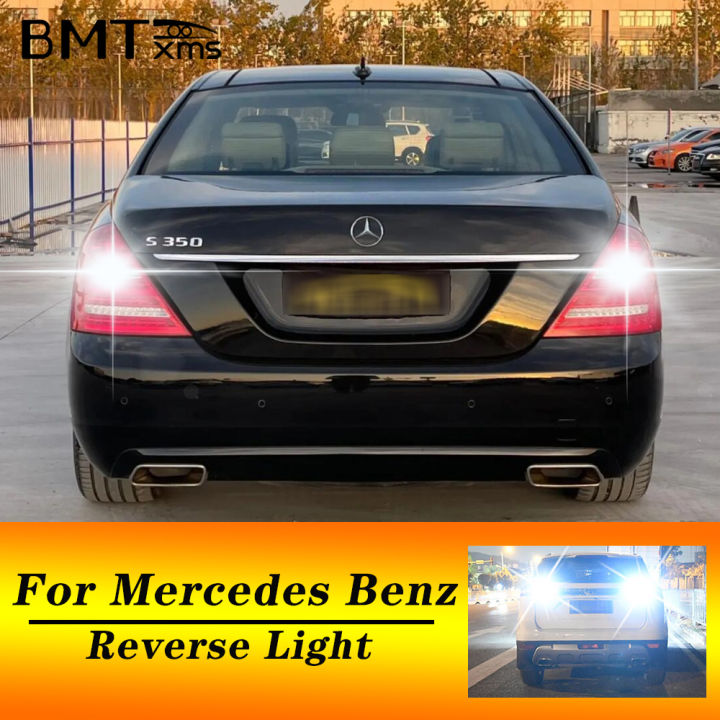 BMTxms 2pcs W16W T15 LED Canbus Reverse Light Bulb 921 912 Back Up Car Lamp For Mercedes Benz W212 W221 W176 W164 CL 6500K White