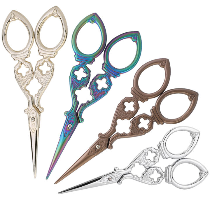 Stainless Steel Medium Embroidery Scissors Multicolor Vintage Cross