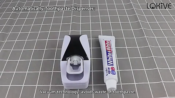 Automatic Toothpaste Dispenser with Toothbrush Holder – Wall Mounted Bathroom Organizer for Family, Hands-Free Squeezer