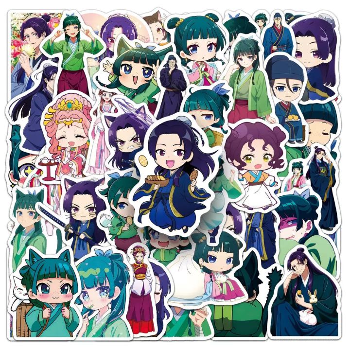Carton Labtop 50PCS The Apothecary Diaries Cartoon Stickers Funny Animation Graffiti ...