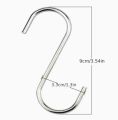10pcs Heavy Duty Stainless Steel S-Hooks with Anti-Scratch Caps - Adjustable, Wall-Mounted Organizer for Accessories. 